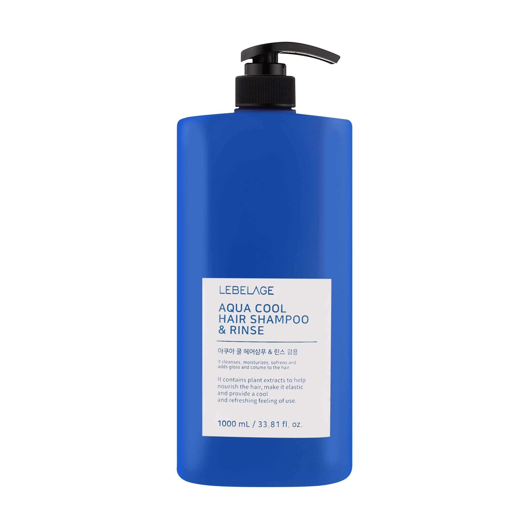 Шампунь-кондиціонер для волосся Lebelage Aqua Cool Hair Shampoo &amp; Rinse, 1 л